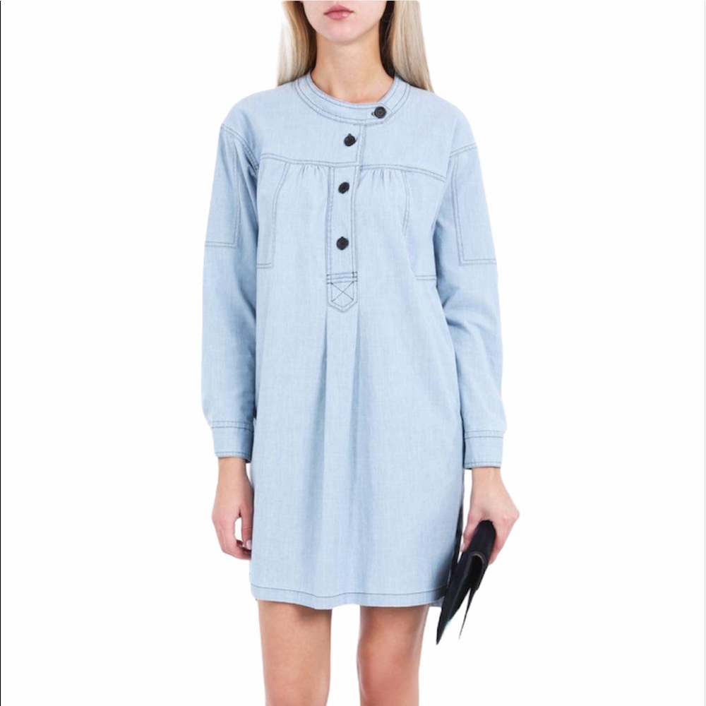 Isabel Marant Etoile Blue Anise Chambray Dress